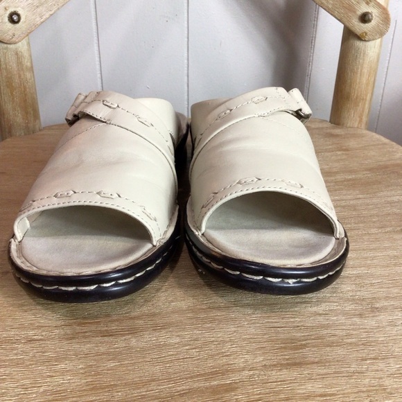 Jasmin Sport Womens Cream Tabby Slip-on Sandal Size 8.5 - Picture 3 of 7